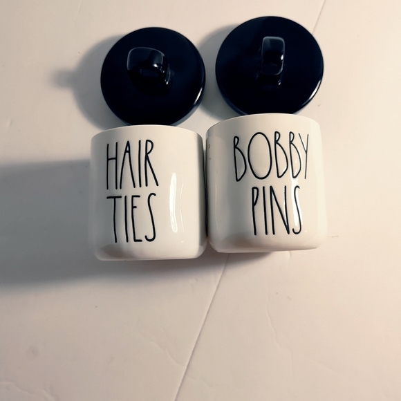 Magenta Accessories Hair Ties And Bobby Pins Storage Jars Canisters